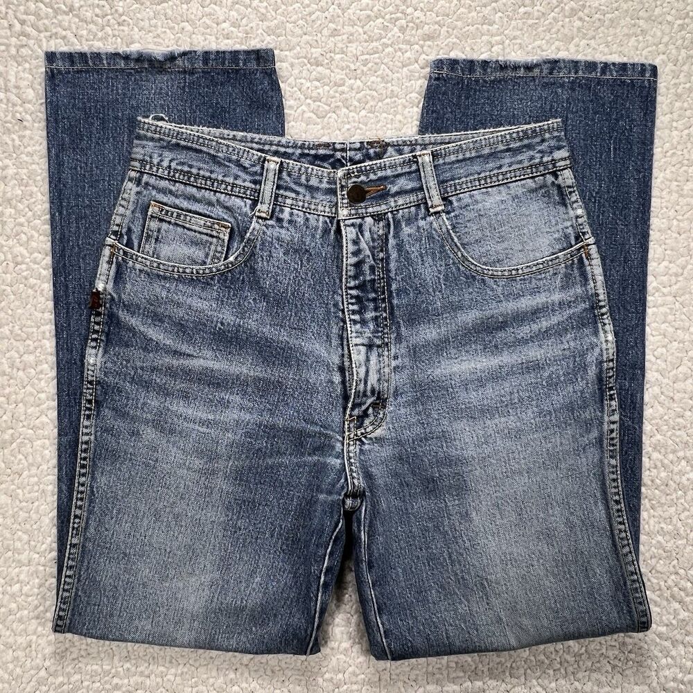 Vintage Jordache Women's Jeans Size 32 (28x27) High Rise Straight Leg 90s Grunge